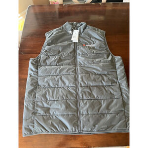 Large Adidas Golf Puffer Gray 3 Stripes Vest Jacket HD1174 A572 Men's